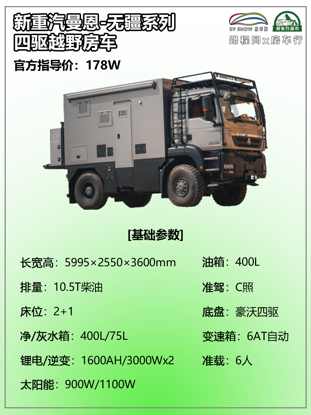 9.24上海房车展：一个能打的都没有！新重汽曼恩-无疆系列四驱越野房车